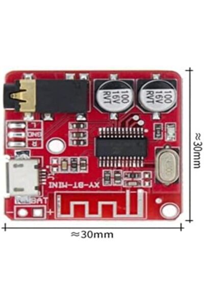 Sellbuystore Bluetooth 4.1 Ses Alıcı (Audio) Modülü - Kablosuz Stereo Müzik Modülü - Kırmızı 130839
