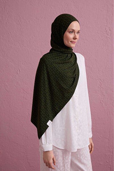 Imannoor Șal țesut Noor Haki Supreme 70x175