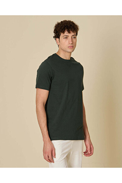 REDTAG Men Mint Plain T-Shirt