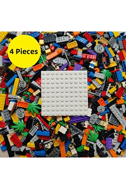 OyuncaklarÜlkesi Lego Compatible Classic White Floor Plate 8X8 cm 10X10 Dots ...