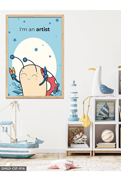 Evinemoda Artist Ladybug One Piece Wooden Framed Painting