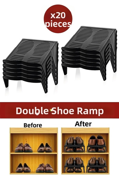 Nandy Home Rampa dubla pentru pantofi 20' neagra