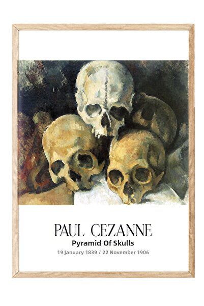 Postifull Paul Cézanne - Piramidea Cranioanelor, Tablou înrămat în lemn, Seri...