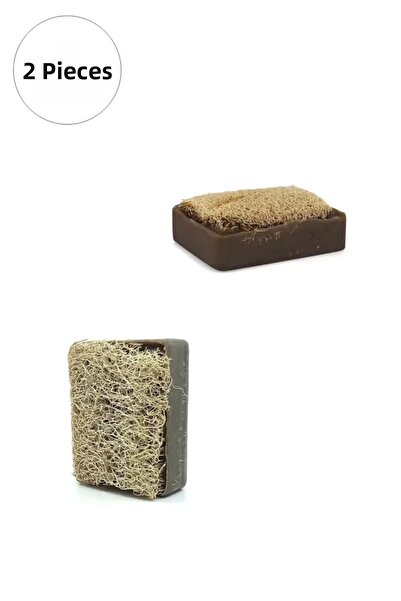 Mestore 2 Pieces Natural Pumpkin Fiber Clay Soap