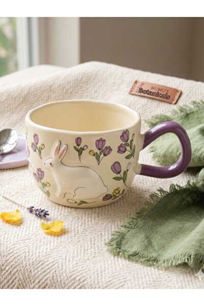 Bam Rabbit Garden Themed Ceramic Mug