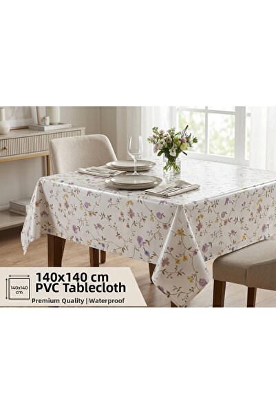 İkonio Wildflower Pvc Oilcloth Tablecloth 140X140 cm