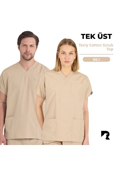 KARGA ÜNİFORMA طقم زي طبي (Scrubs) ONE TOP FORM للجنسين، بأكمام واسعة (Batwin...