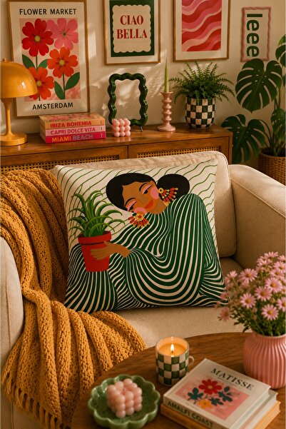 SasoHome Vintage Pop Art Throw Pillow Cover Set – Decorative Throw Pillow Cov...