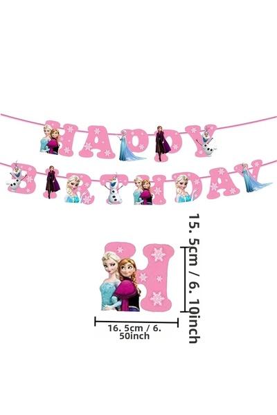 Generic Brand Princess Themed Banner Birthday Decoration