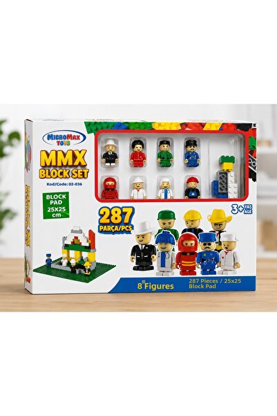 Prlk toys مجموعة مكعبات Mmx مكونة من 287 قطعة، مجموعة ألعاب مكعبات مكونة من 8...