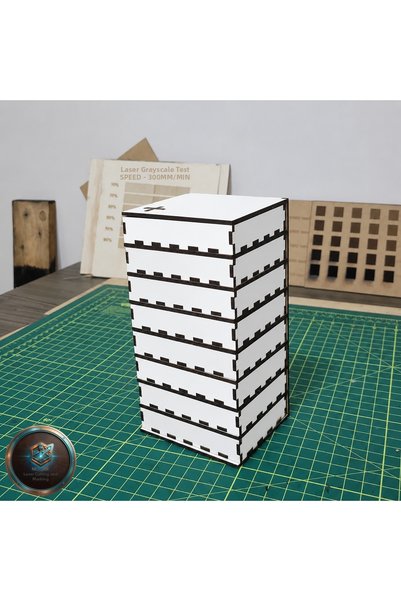 netlazerr Multi-Purpose 8-Drawer Desktop Organizer - White Mini Drawer Box