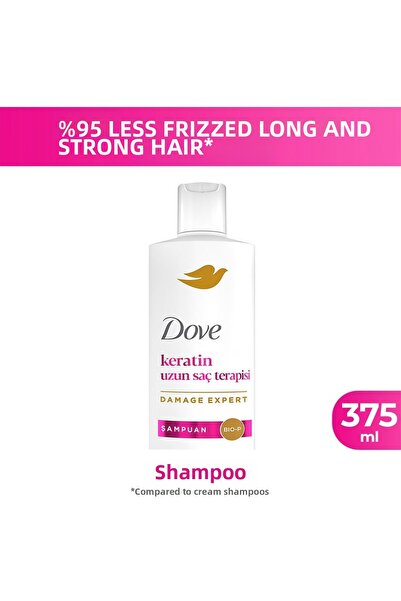 Dove Keratin Long Hair Therapy Shampoo 375 ml