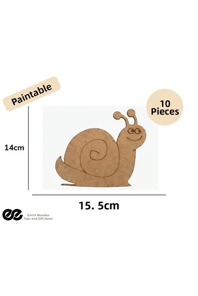 EMRİN AHŞAP OYUNCAK VE HEDİYELİK EŞYA Snail Wooden Painting Preschool Activit...