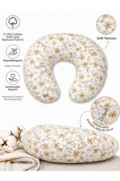 ngn collection Breastfeeding Pillow, 100% Cotton Washable Zippered Breastfeed...