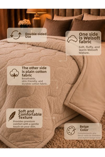 Pamira Home Single Premium Double-Sided Quilt One Side Welsoft One Side Cotton Comfortable Sleeping Quilt