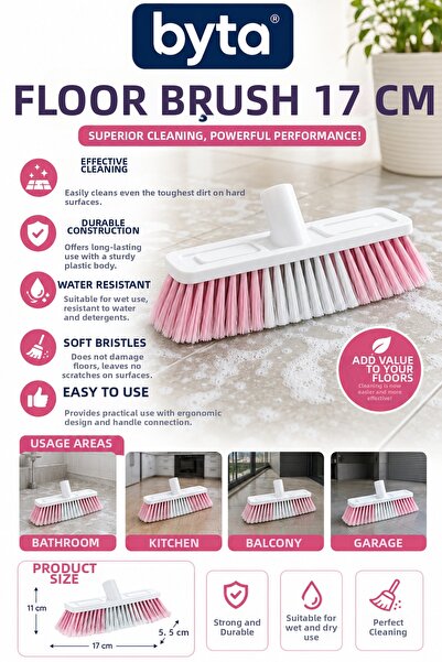 BYTA 17 cm Floor Brush Multi-Purpose Hard Floor, Tile, Balcony, Garage and Ba...
