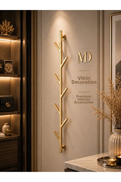 MD Vİtrin Dekorasyon Fidan Chrome Entrance Rack for Bags, Coats, Bathrobes an...