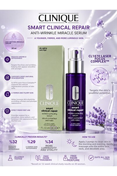 Clinique Anti-Fine Line and Wrinkle Skin Renewing and Firming Smart Clinical ...
