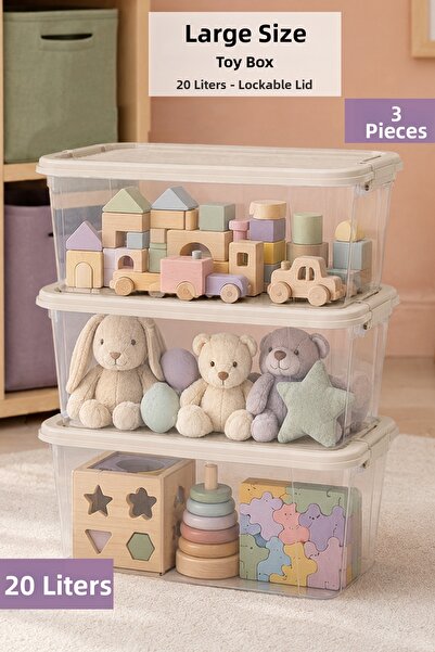 Meleni Baby 3-Piece Organizer with Locking Lid - Children's Item Organization...