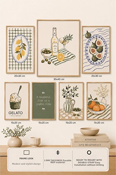 UNT 7-Frame View of the Mediterranean |   Lemon |   Olive |   Modern |   Ital...