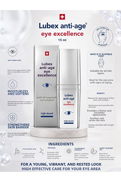 Lubex Anti-Wrinkle, Skin Plumping and Intensely Moisturizing Eye Care Cream 15ml