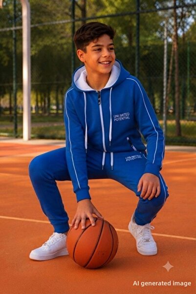 Pina Kids Boy's Scuba Unlimited Double Stripe Hooded Raglan Sleeve Diving Fab...