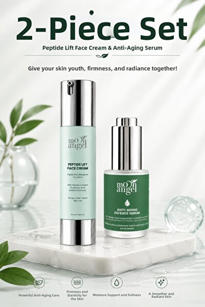 MOON ANGEL Peptide Face Cream Anti-Aging Serum Set of 2