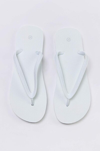 TRENDYOL SHOES Λευκές σαγιονάρες γυναικείες παντόφλες