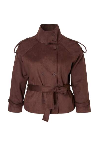 Trendyol Collection Trench maro supradimensionat, mărime mare TWOAW27BM00004