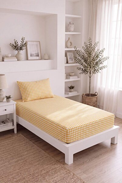 TRENDYOLMİLLA HOME Einzelnes Gingham-Bettlaken-Set TPHSS26TCT00002