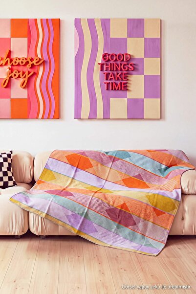 TRENDYOLMİLLA HOME Pătură dublă multicoloră 180x220cm TPHAW27CB00002