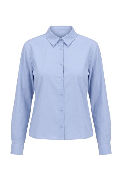 Trendyol Collection قميص أزرق فاتح TWOAW27GO00067