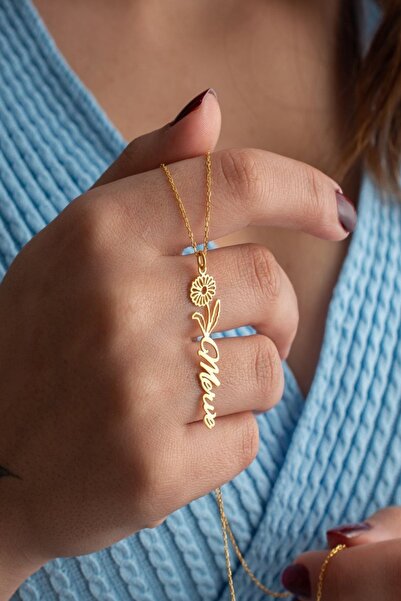 Silvano Jewelry 925 Ayar Gümüş Ocak Ayı Doğum Çiçeği Kardelen Isimli Kolye