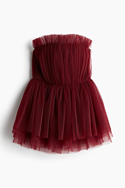 H&M Pilili Tül Bandeau Üst