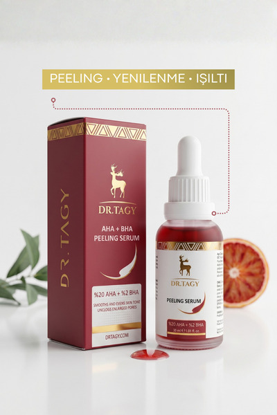DR TAGY AHA BHA Canlandırıcı ve Cilt Tonu Eşitleyici Kırmızı Peeling Cilt Serumu