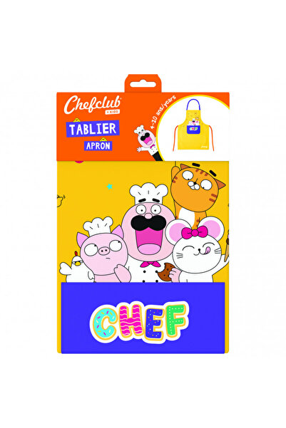 Chefclub kids Sort de bucatarie pentru copii galben,