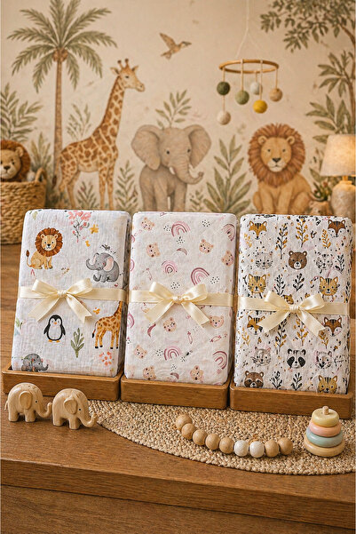 Pico Baby Çok Amaçlı Müslin Örtü / 3'lü Set / %100 Pamuk / Oeko-teks Sertifik...