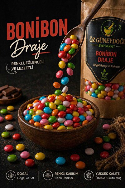 ÖZ GÜNEYDOĞU BAHARAT Renkli Çikolatalı Draje 250 Gr | Bonibon Tarzı Draje Şek...