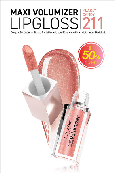 Alix Avien Maxivolumizer Lipgloss 211 - Pearly Candy - Kalıcı ve Nemlendirici...