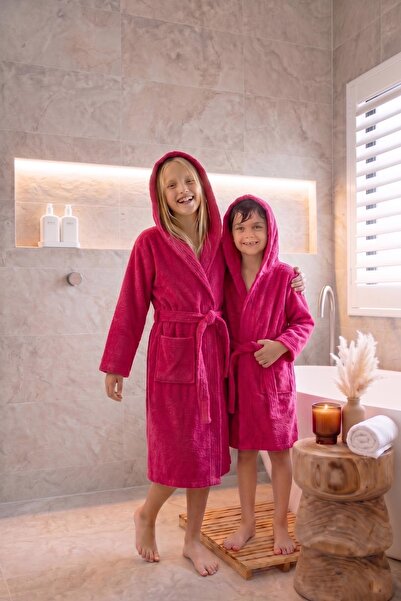 Ender Home Cottonverse Youth & Kids Hooded Bathrobe – 100% Cotton, Unisex