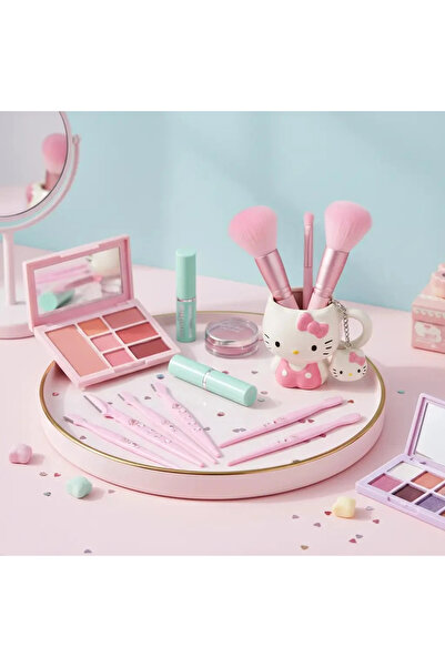 SANRIO Lisanslı Hello Kitty 6 Parça Kaş Usturası Seti – Pembe