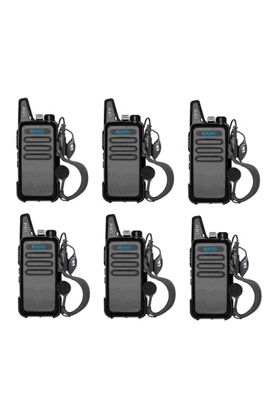 MBL 6 Telsiz+6 Kulaklık Pmr 446 Türkçe Konuşan El Telsizi M446T