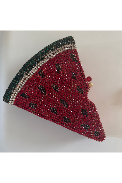 Generic Crystal Watermelon Clutch Evening Bag, Wedding Clutch, Gift for her, Party clutch