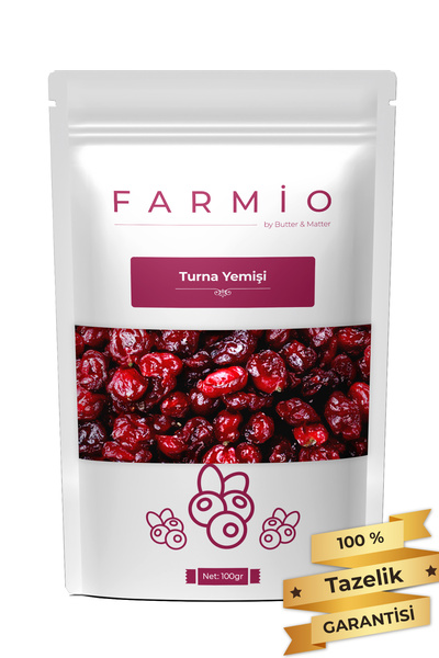 NUTBITE Premium Turna Yemişi 100gr - Cranberry - Çekirdeksiz Tane - Taptaze Y...