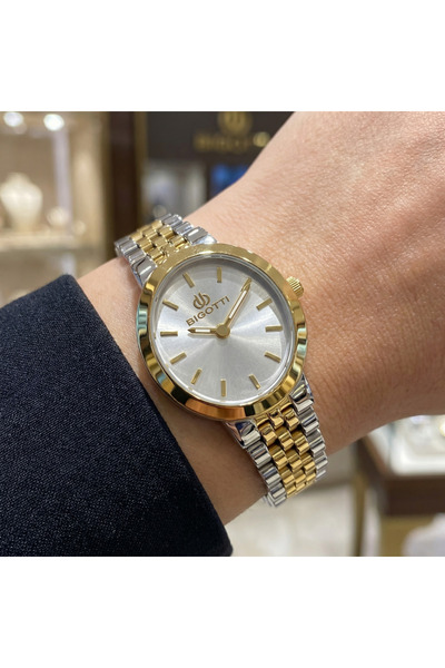 Bigotti Quotidiano Silver and Gold Stainless Steel Watch for Women BG.1.10660-5