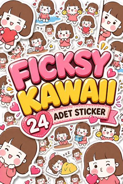 Ficksy مجموعة ملصقات تحت عنوان Emoji للفتيات الصغيرات اللطيفة على طراز Kawaii...