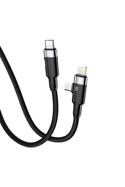Boğazören iphone-Samsung-Xiaomi-Huawei 90 derece 60W+30W Type-C To Type-C+Lig...