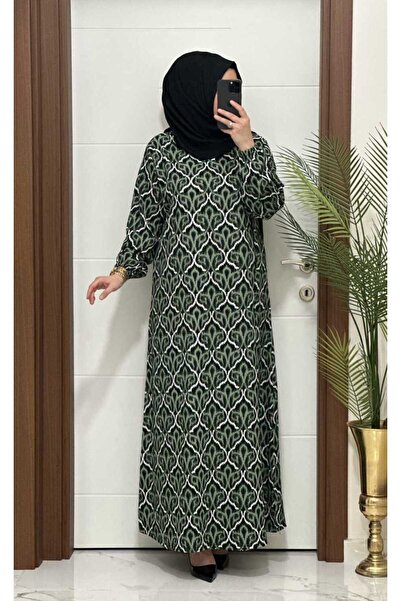 MODA ALMİRA 1313 K-70 BÜRÜMCÜK ELBİSE GRİ RENK