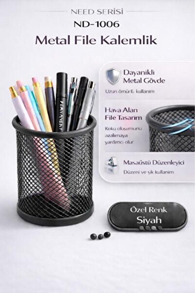 Need Metal File Kalemlik Siyah ND-1006