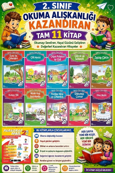 Ata Yayıncılık 2. Sınıf Okuma Alışkanlığı Kazandıran Okumayı Sevdiren Tam 11 ...